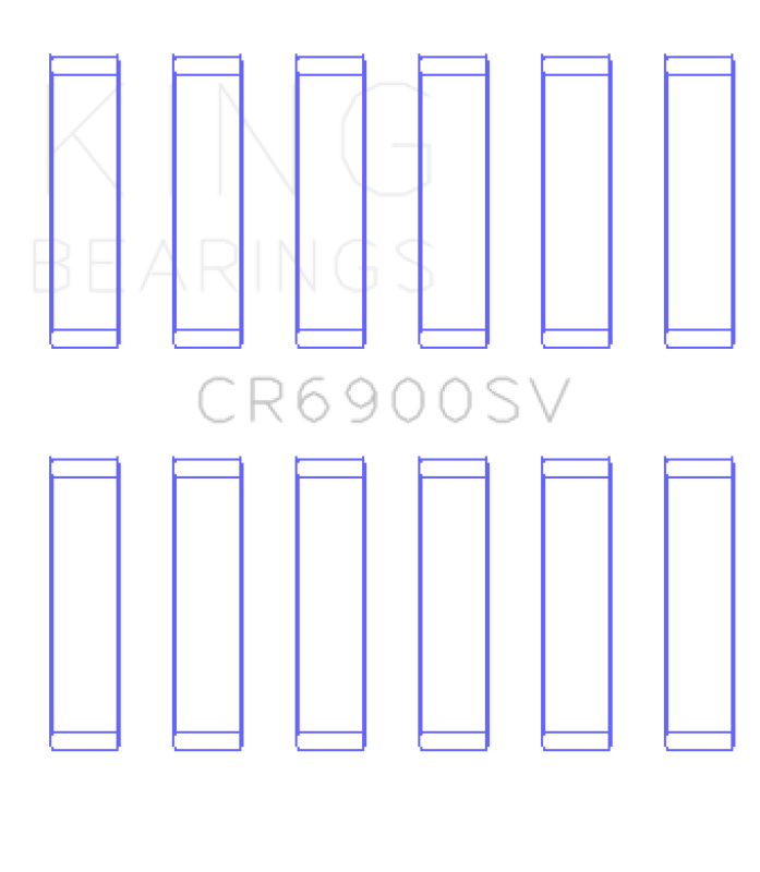 King Engine Bearings Vm Motori A630/L630 Ecodiesel 3.0L Connecting Rod Bearing Set - Size +0.25mm