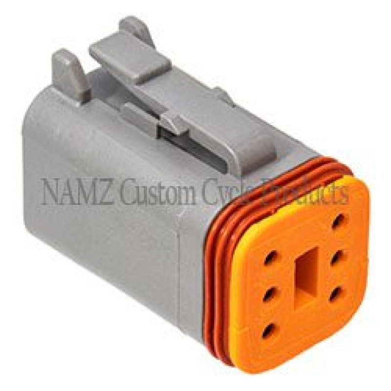 NAMZ Deutsch DT Series 6-Wire Plug &amp; Wedgelock - Grey (Repl. HD 72136-94GY)