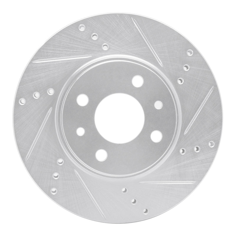 R1 09-19 Dodge Vision (Mexico) Front Right Drilled &amp; Slotted Silver Brake Rotor