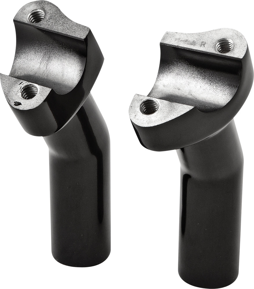 H Bar Risers 4.5" Pullback Black