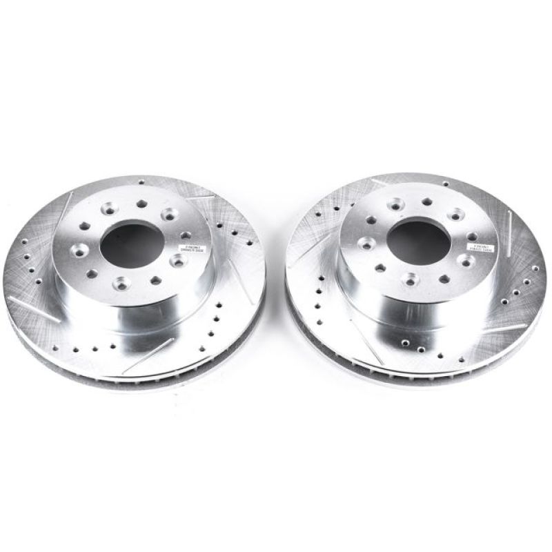 Power Stop 63-82 Chevrolet Corvette Front Evolution Drilled &amp; Slotted Rotors - Pair