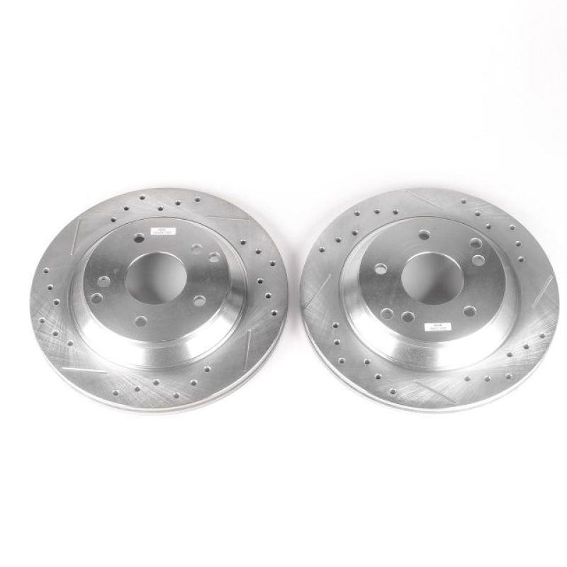 Power Stop 88-96 Chevrolet Corvette Rear Evolution Drilled &amp; Slotted Rotors - Pair