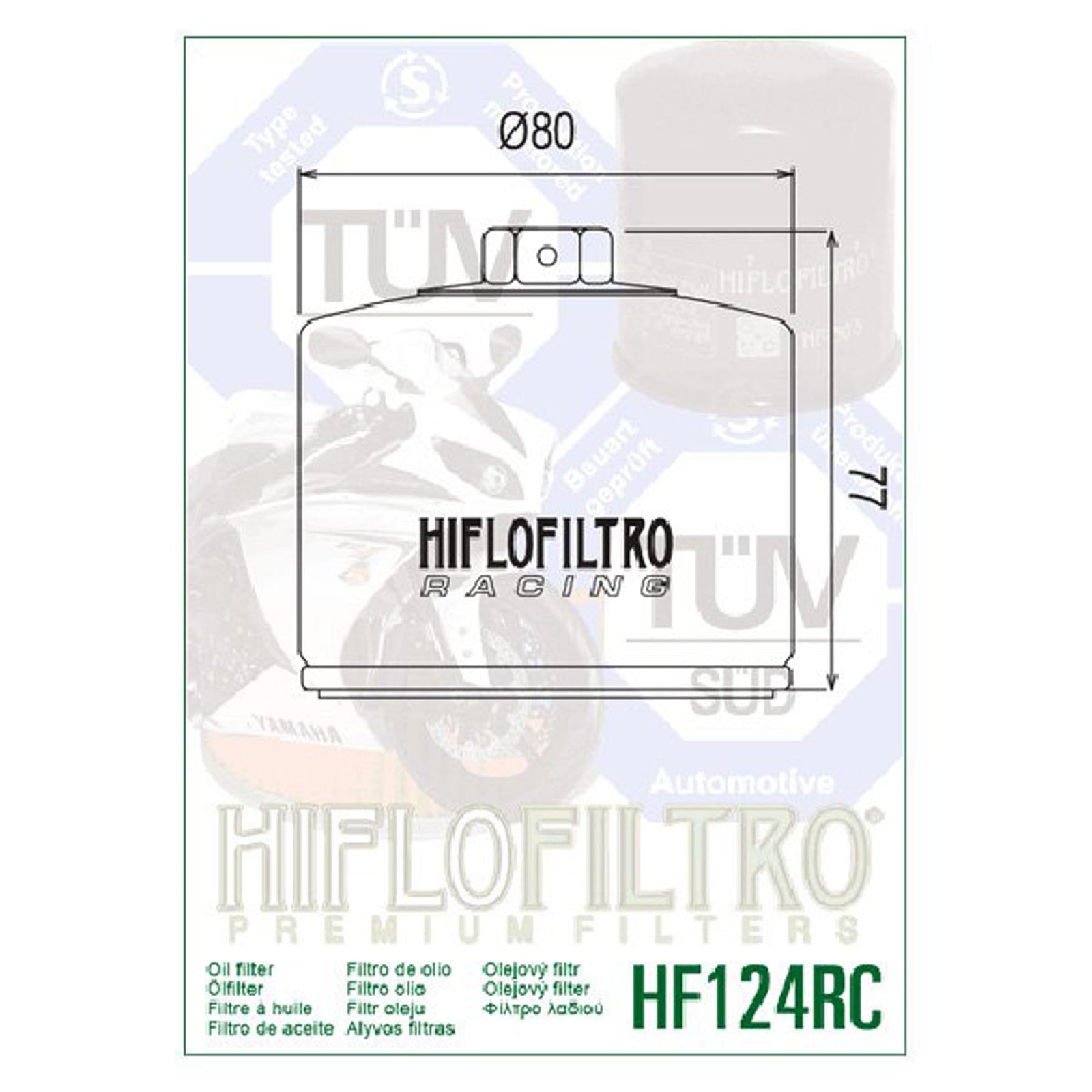 HI FLO - OIL FILTER HF124RC