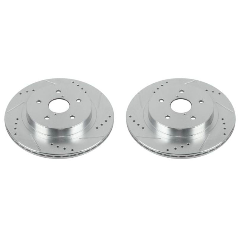 Power Stop 15-18 Subaru Legacy Rear Evolution Drilled &amp; Slotted Rotors - Pair