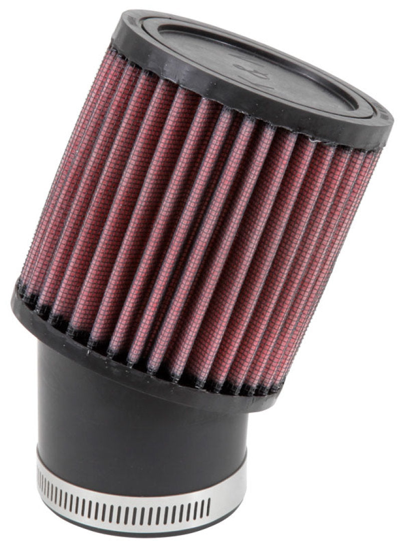 K&amp;N Filter Universal Rubber Round Straight Filter 20 Deg Angled 2-7/16in Flange 3-3/4in OD 4in H