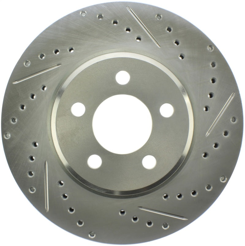 StopTech Select Sport 06-17 Dodge Charrger/14-17 Chrysler 300 Slotted &amp; Drilled Front Left Rotor