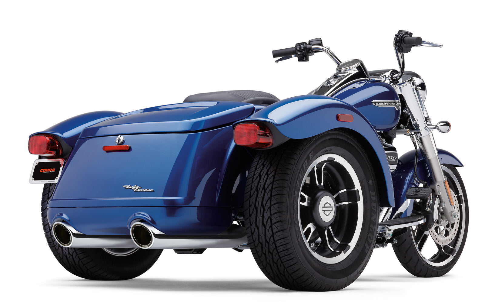 909 Twins 4" Slip Ons Chrome Freewheeler 15 22