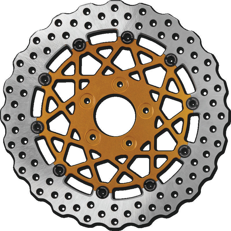 Performance Machine Disc/Carr Speedstar 11.5in x .20 FF No O/S Rr - Gold Ano