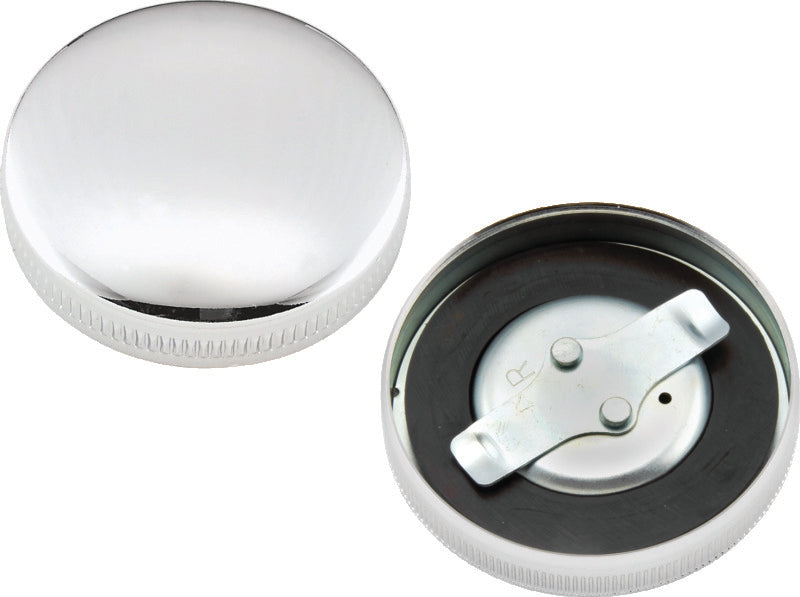Bikers Choice 36-E73 Chrome Early Vented Gas Cap Single &amp; Fatbob Tank Right Side Repl H-D 61103-36