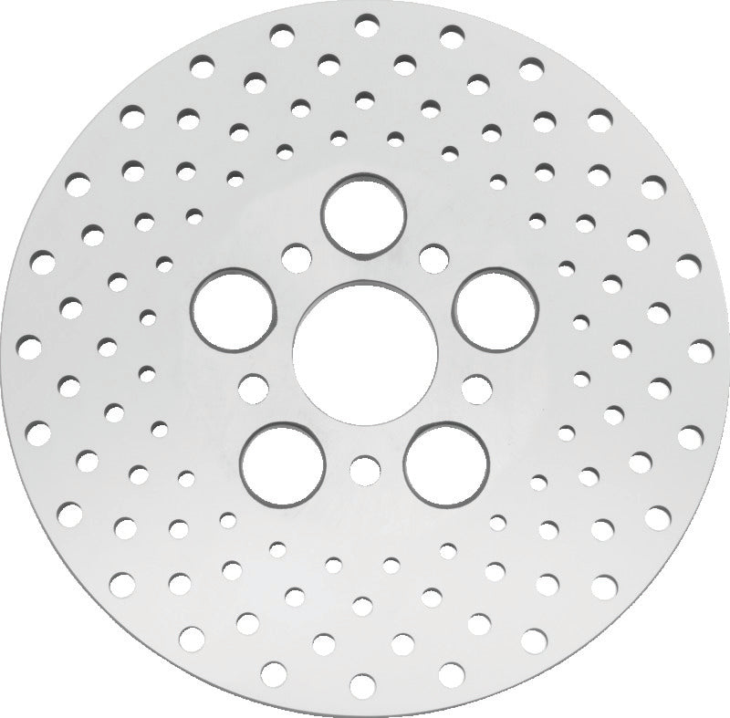 Bikers Choice 73-84 FL 10 Inch Front &amp; Rear Drilled Stainless Rotor Replaces H-D 41813-79