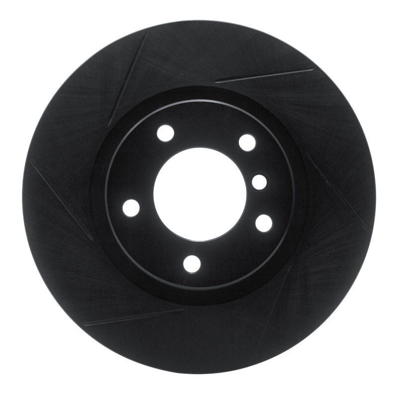 R1 95-02 BMW M3 Right Front Slotted Black Brake Rotor