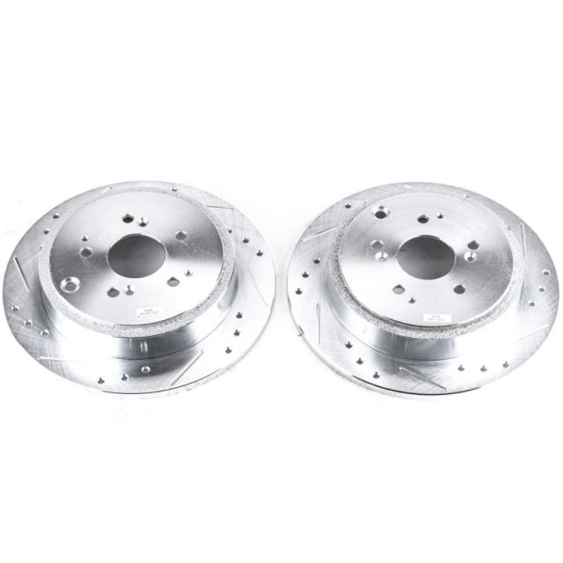 Power Stop 01-06 Acura MDX Rear Evolution Drilled &amp; Slotted Rotors - Pair