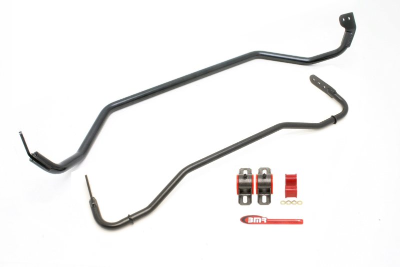 BMR 08-09 Pontiac G8 Front &amp; Rear Sway Bar Kit w/ Bushings - Black Hammertone