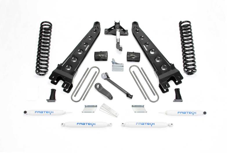 Fabtech 08-16 Ford F250 4WD 6in Rad Arm Sys w/Coils &amp; Perf Shks