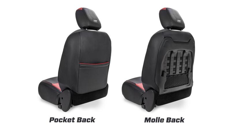 PRP 2018+ Jeep Wrangler JLU/4 Door/ Jeep Gladiator JT/ Rubicon Front Seat Covers (Pair) - All Black
