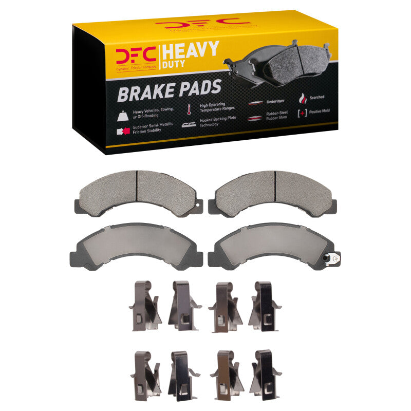 DFC 12-20 Hino 155 Fr &amp; Rr Heavy Duty Pads and Hardware Kit