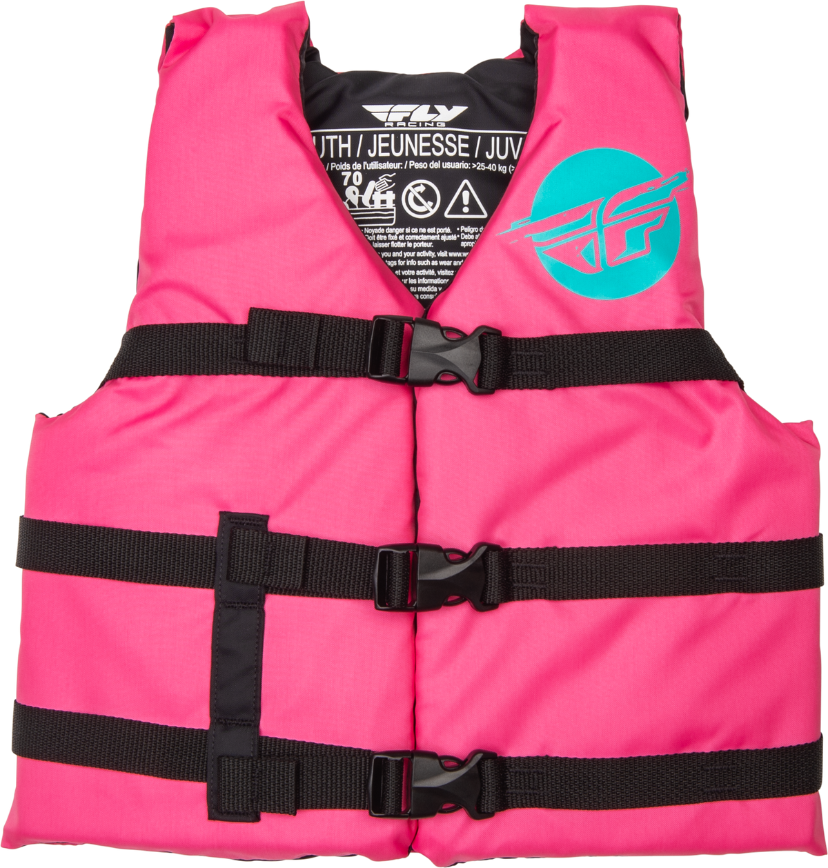 Youth Flotation Vest Neon Pink/Teal
