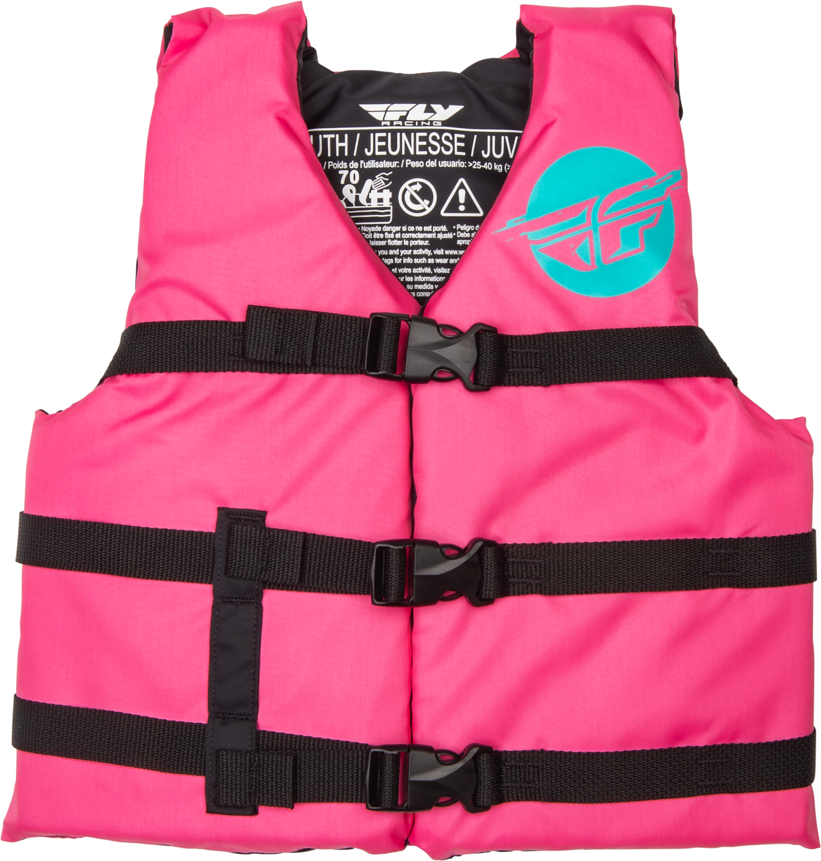 Youth Flotation Vest Neon Pink/Teal