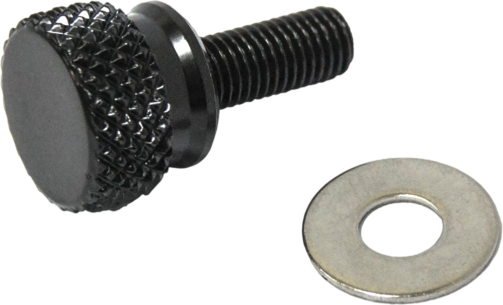 Knurled Seat Knob 1/4 28 Stepped Black