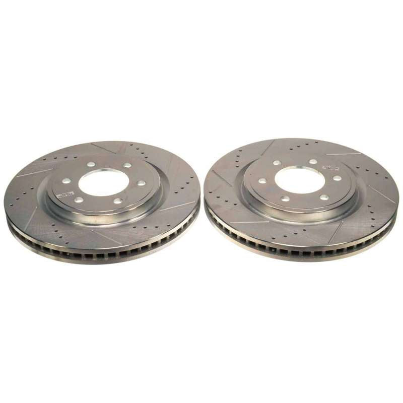 Power Stop 21-22 Ford F-150 Front Drilled &amp; Slotted Rotor (Pair)