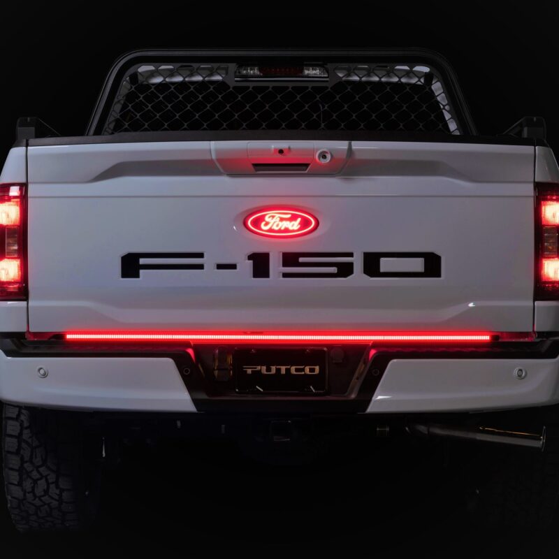 Putco 2024+ Ford F150 w/Factory LED Tail Light &amp; OBS 60in Freedom Blade Tailgate Light Bar