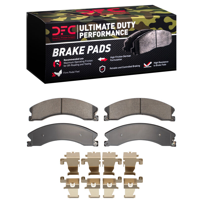 DFC 09-24 Chevrolet Silverado 3500 HD Front/Rear Ultimate Duty Perf Brake Pads &amp; Hardware Kit