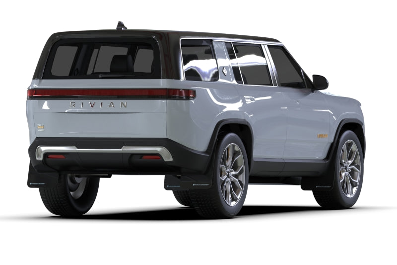 Rally Armor 22-25 Rivian R1S Black UR Mud Flap w/Light Blue Logo