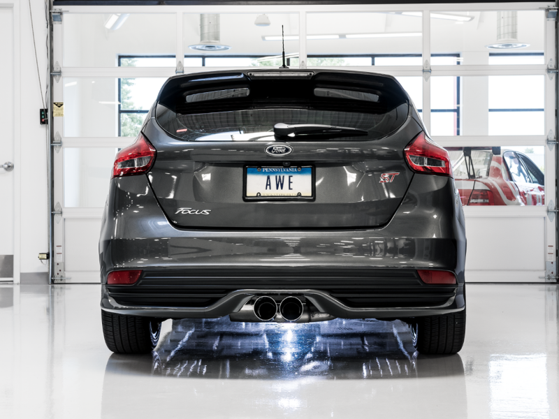 AWE Tuning Ford Focus ST Track Edition Cat-back Exhaust - Diamond BlackTips