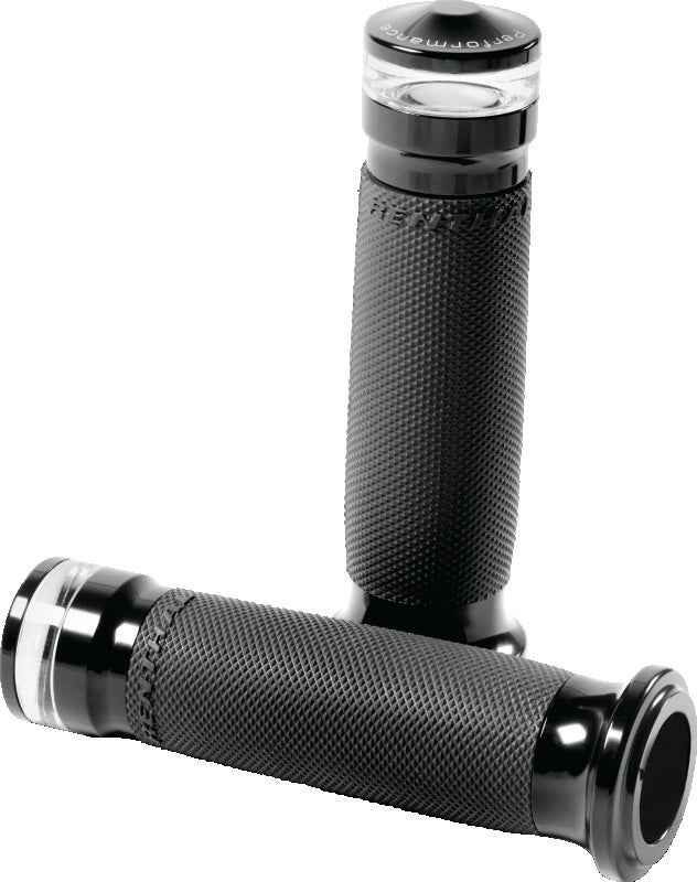 Performance Machine Contour Led Handle Grip Set - Black Ano