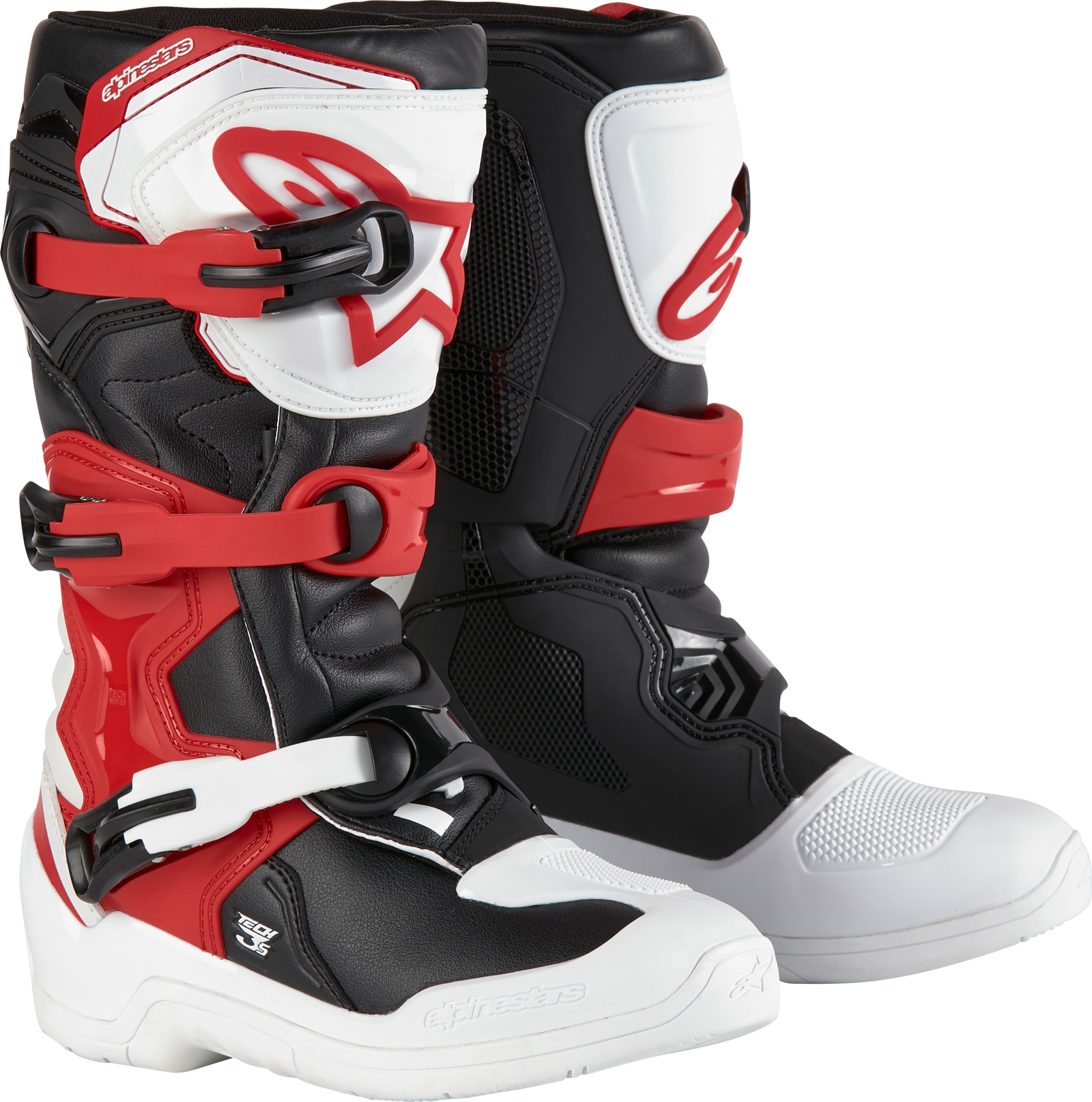 Tech 3s Youth Boots Wht/Blk/Bt Red Sz 6