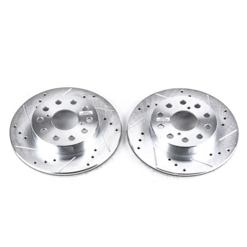 Power Stop 91-95 Toyota MR2 Rear Evolution Drilled &amp; Slotted Rotors - Pair