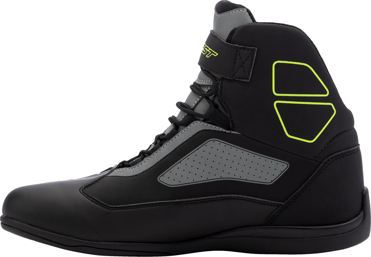 Sabre Moto Shoe Ce Boot Blk/Gry/Flo Yellow Sz 7