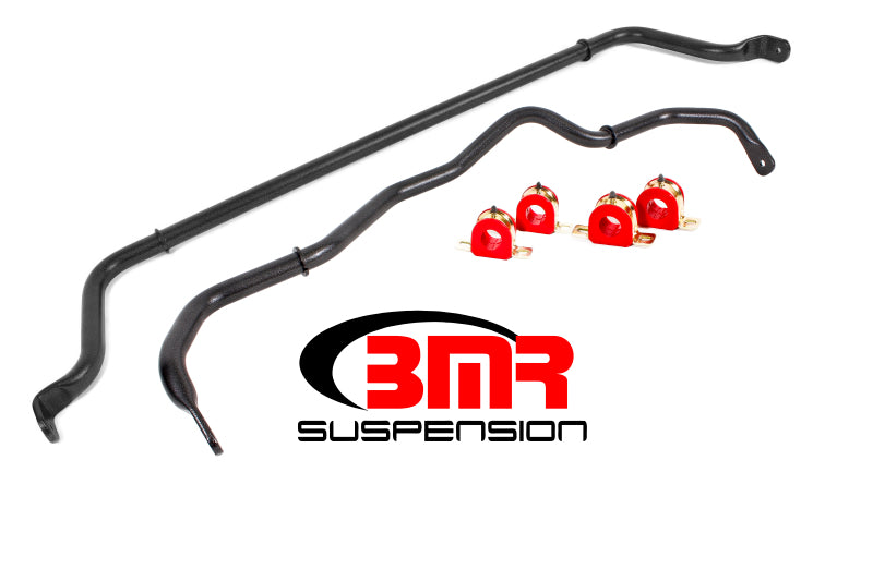 BMR 16-20 6th Gen Camaro Front &amp; Rear Sway Bar Kit w/ Bushings - Black Hammertone