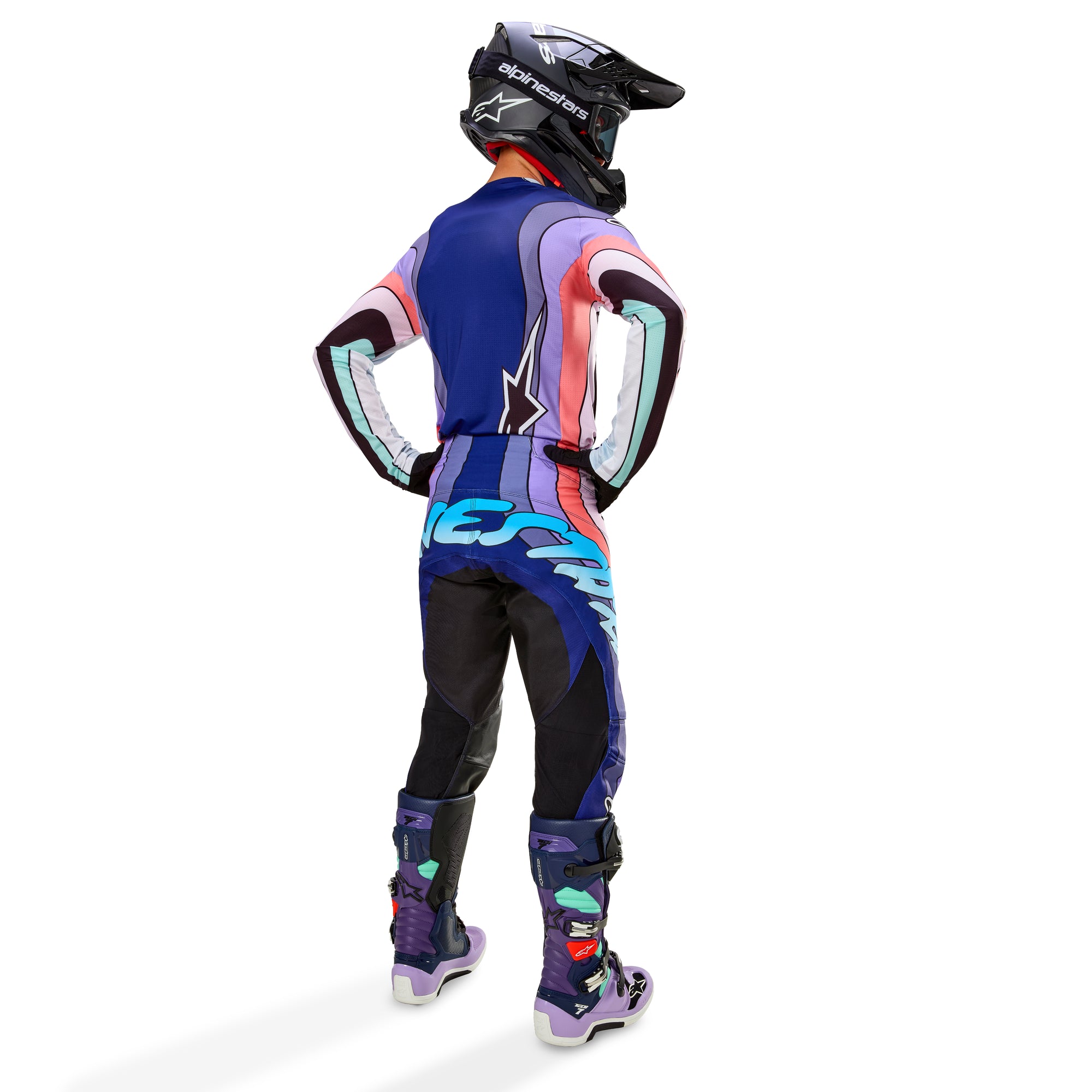 Techstar Le Imperial Pants Double Purple/Blue/Black Sz 40