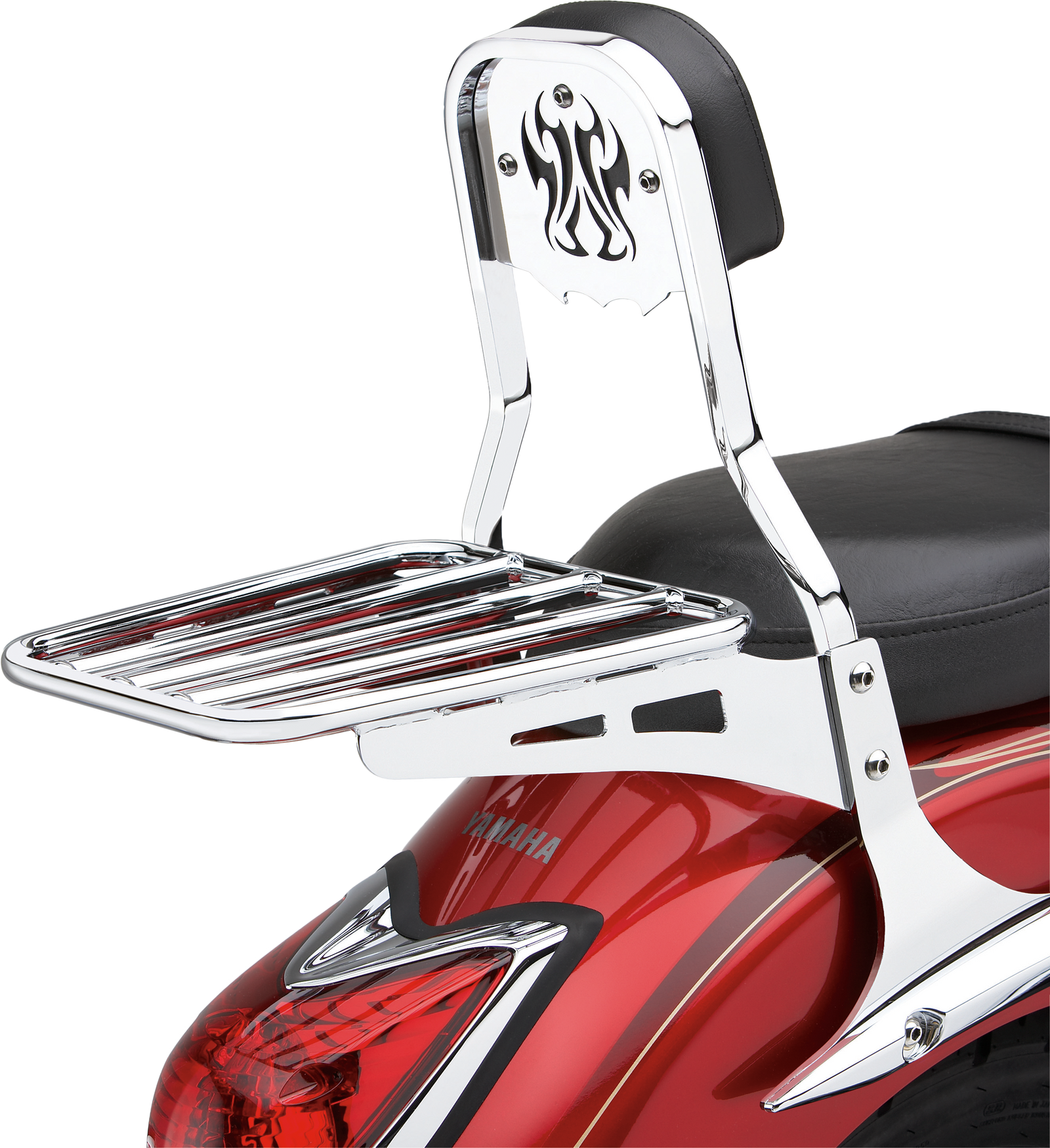Backrest Insert Tribal Chrome Fits Std