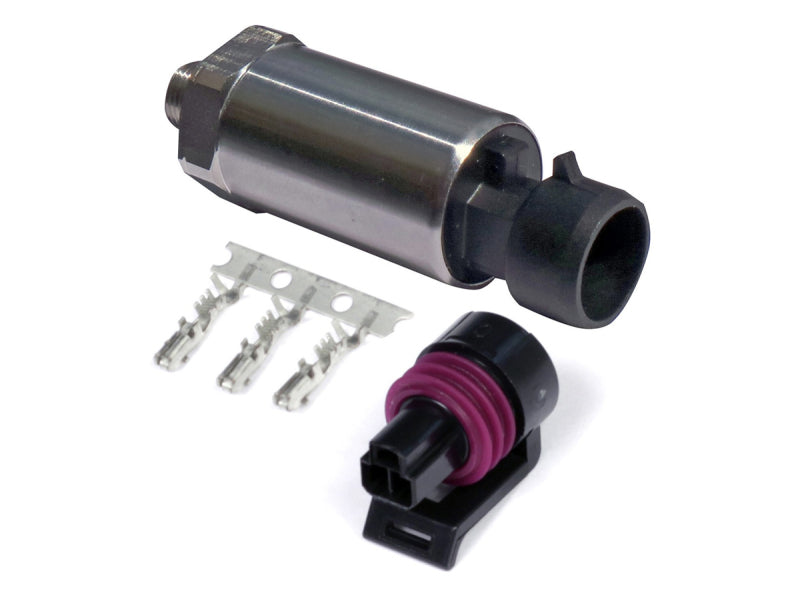 Haltech 150 PSI Motorsport (SS Diaphragm) Fuel/Oil/Wastegate 1/8 NPT Pressure Sensor w/Plug &amp; Pins