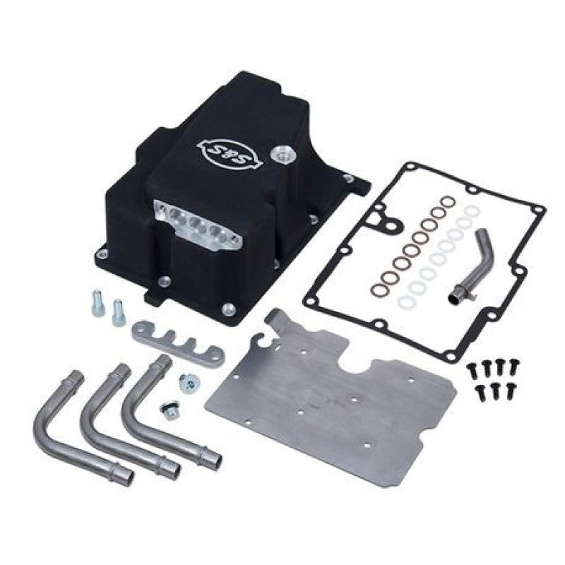 S&amp;S Cycle 2006 Dyna Models Oil Supply Line Installation Kit - Wrinkle Black