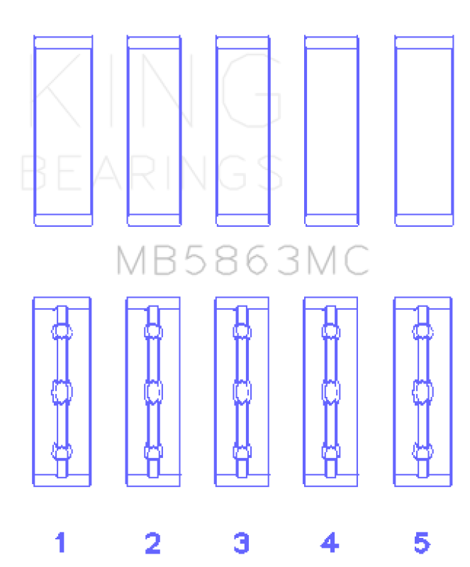 King Engine Bearings Toyota 3UR-FE Main Bearing Set