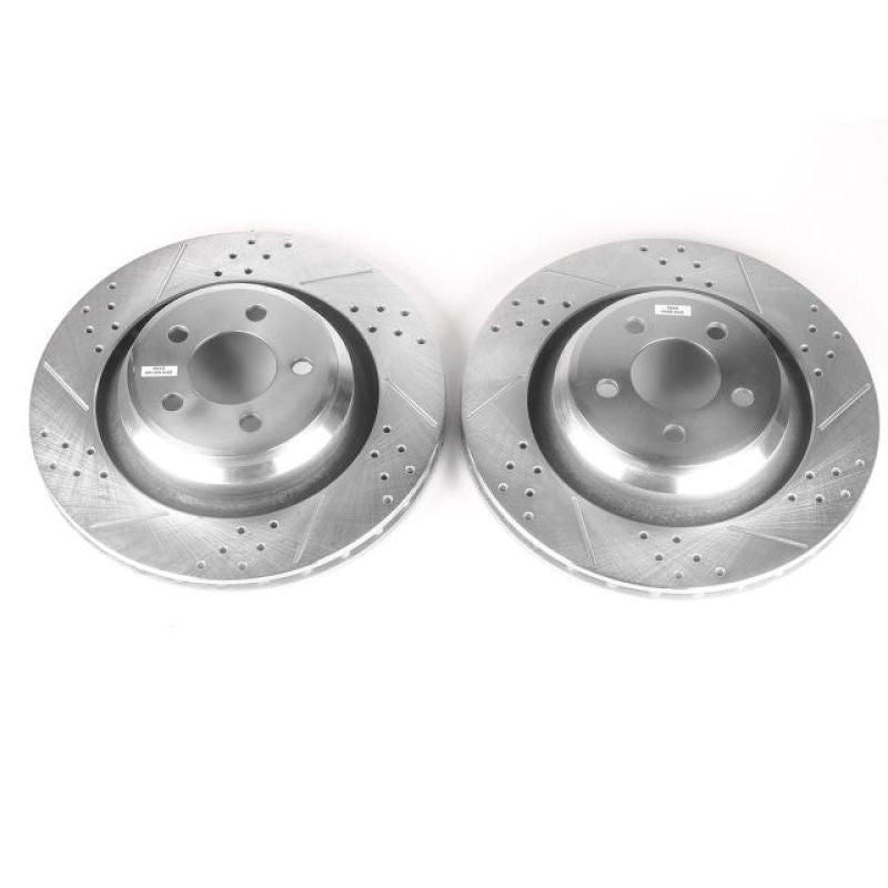 Power Stop 05-10 Chrysler 300 Rear Evolution Drilled &amp; Slotted Rotors - Pair
