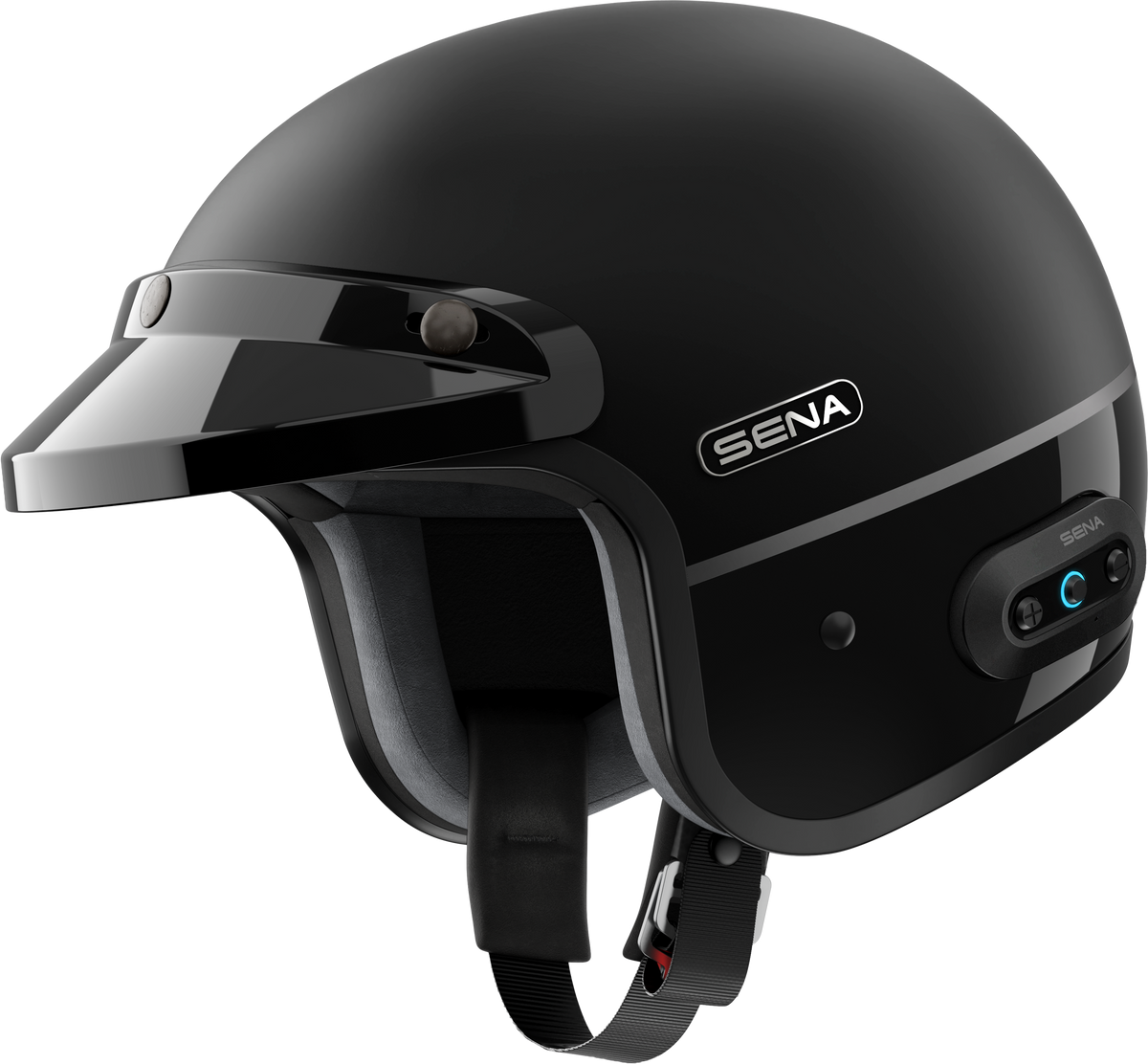 Surge Open Face Helmet W/Mesh Matte Black/Glossy Black 2x