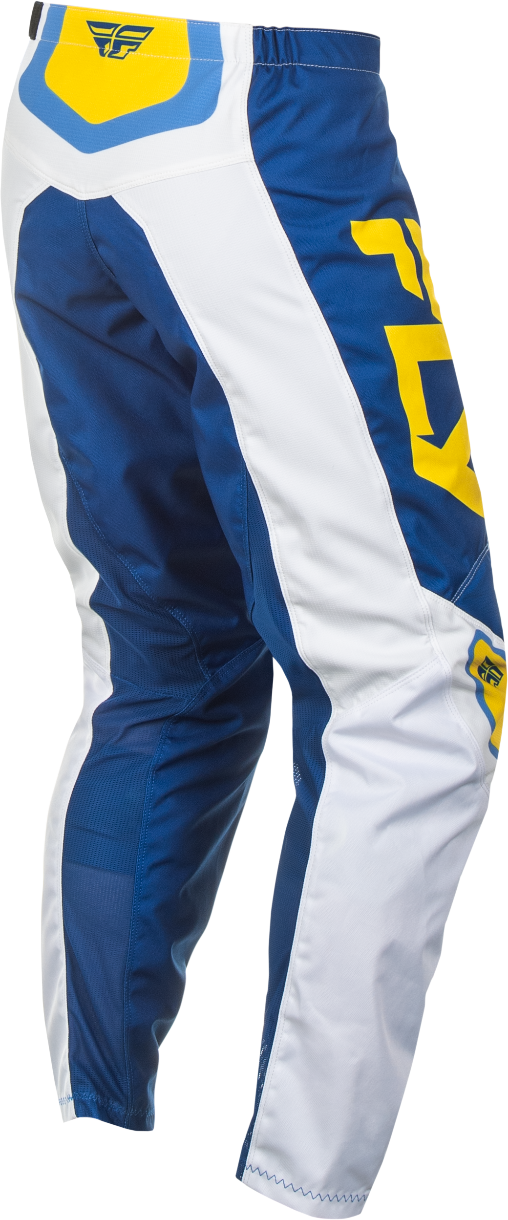 F 16 Pants White/Dark Blue/Yellow Sz 48