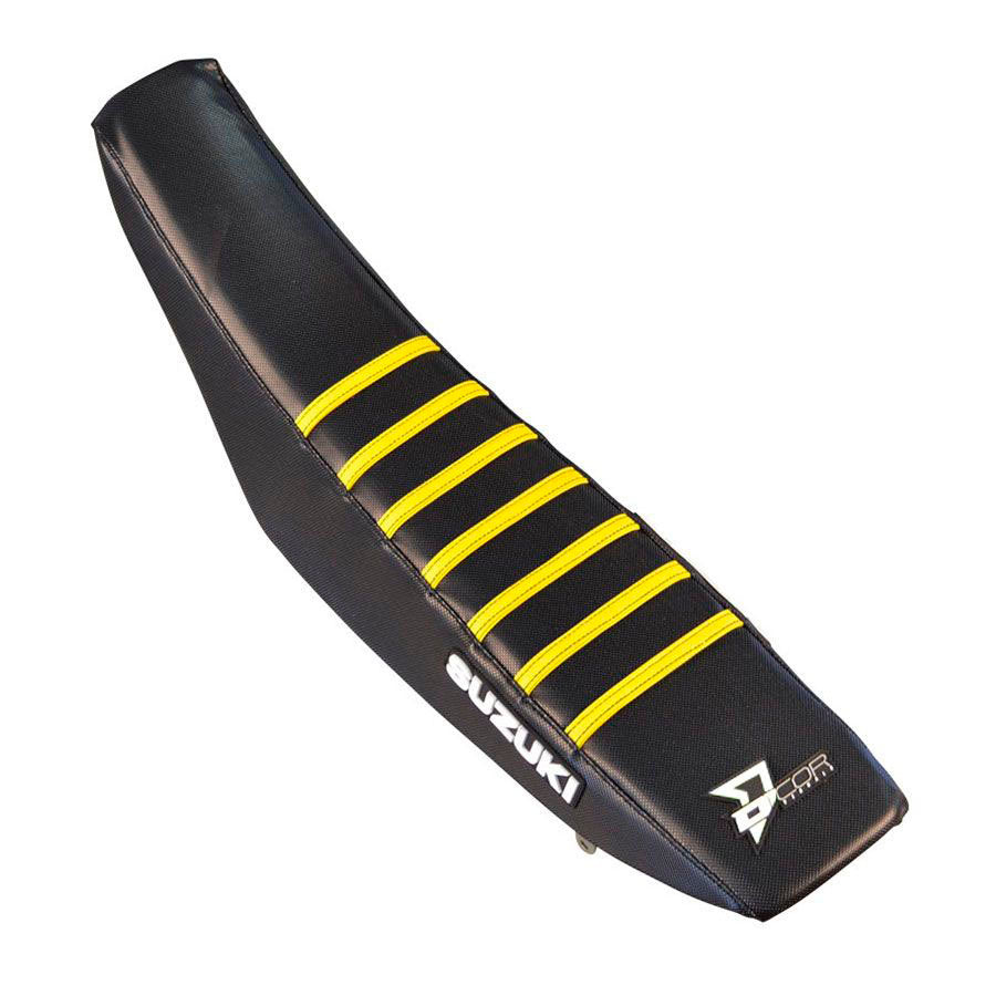 Seat Cover Black W/Yellow Ribs Suz