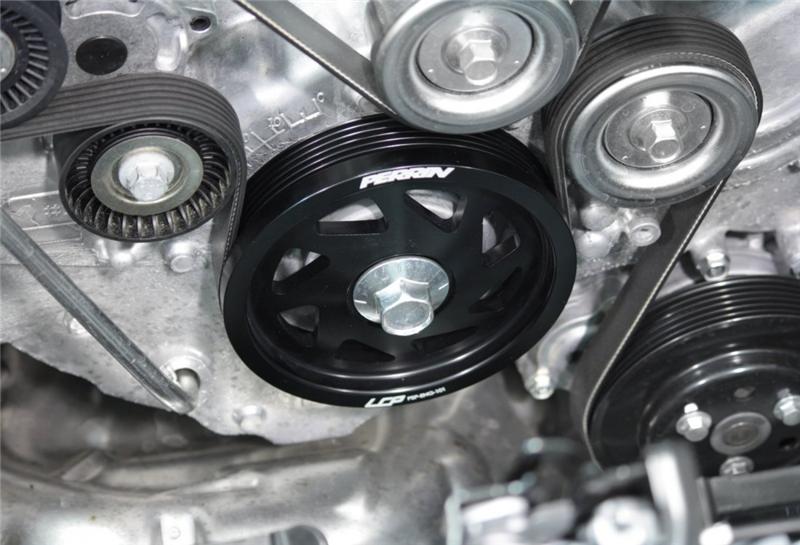 PERRIN 15-18 Subaru WRX / 13-20 BRZ / 14-18 FXT / 13-16 Crosstrek Lightened Crank Pulley - Black