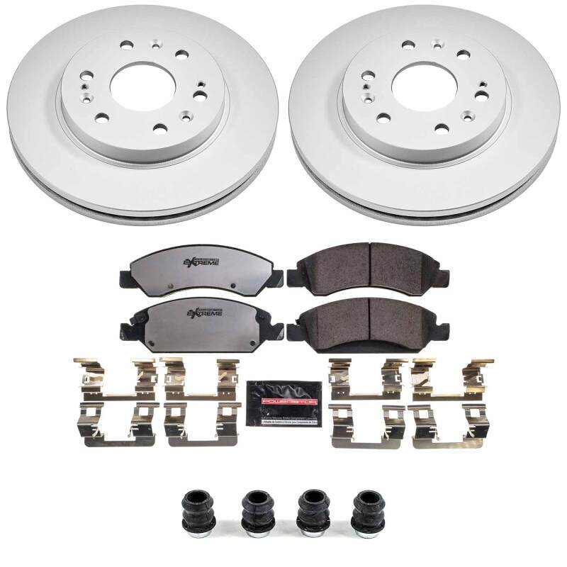 Power Stop 08-20 Cadillac Escalade Front Z36 Coated Truck &amp; Tow Brake Kit