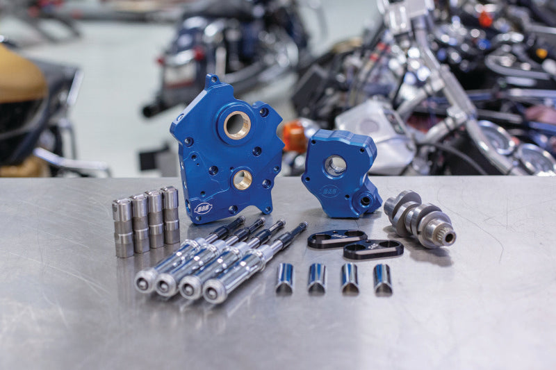 S&S Cycle 2017+ Water Cooled M8 Models Chain Drive 475C Cam Chest Kit w/ Chrome Pushrod Tubes