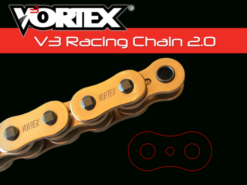 Vortex Racing V3 2.0 Chain 520RX3-116- Gold