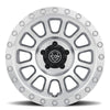 ICON Hulse 17 X 8.5 6 X 5.5 0mm Offset 4.75in BS Silver Machined