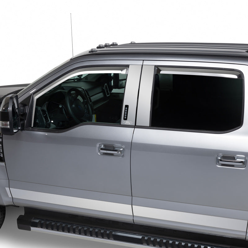 Putco 17-20 Ford SuperDuty - SuperCab (Set of 4) Element Chrome Window Visors
