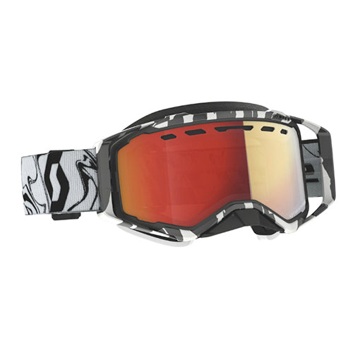 SCOTT PROSPECT SNOWX GOGGLE 'LS' MARBLE BLK/WHT - RED CHR LENS