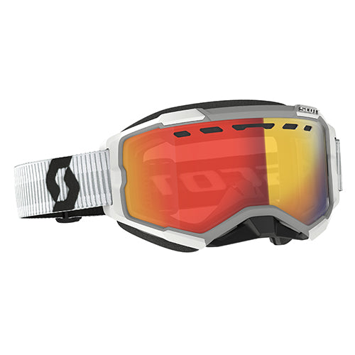 SCOTT FURY 'LS' SNOWX GOGGLE WHT- RED CHR LENS